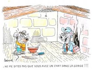 Un chat dans la gorge