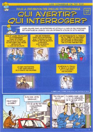 Les conseils de Tip Top: pour la prévention des risques professionnels