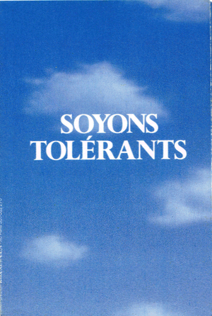 Soyons tolérants